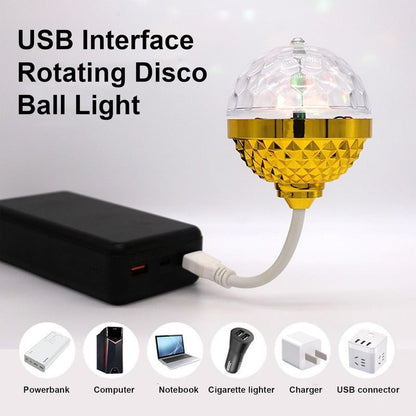 USB Rotating Disco Light – Portable 360° LED Party Light