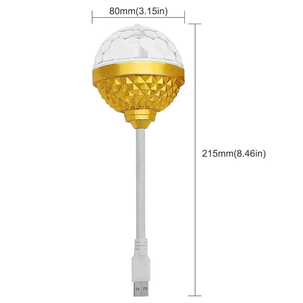 USB Rotating Disco Light – Portable 360° LED Party Light
